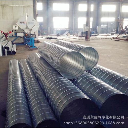 江苏风管厂家供应环保废气排风管q235碳钢螺旋风管